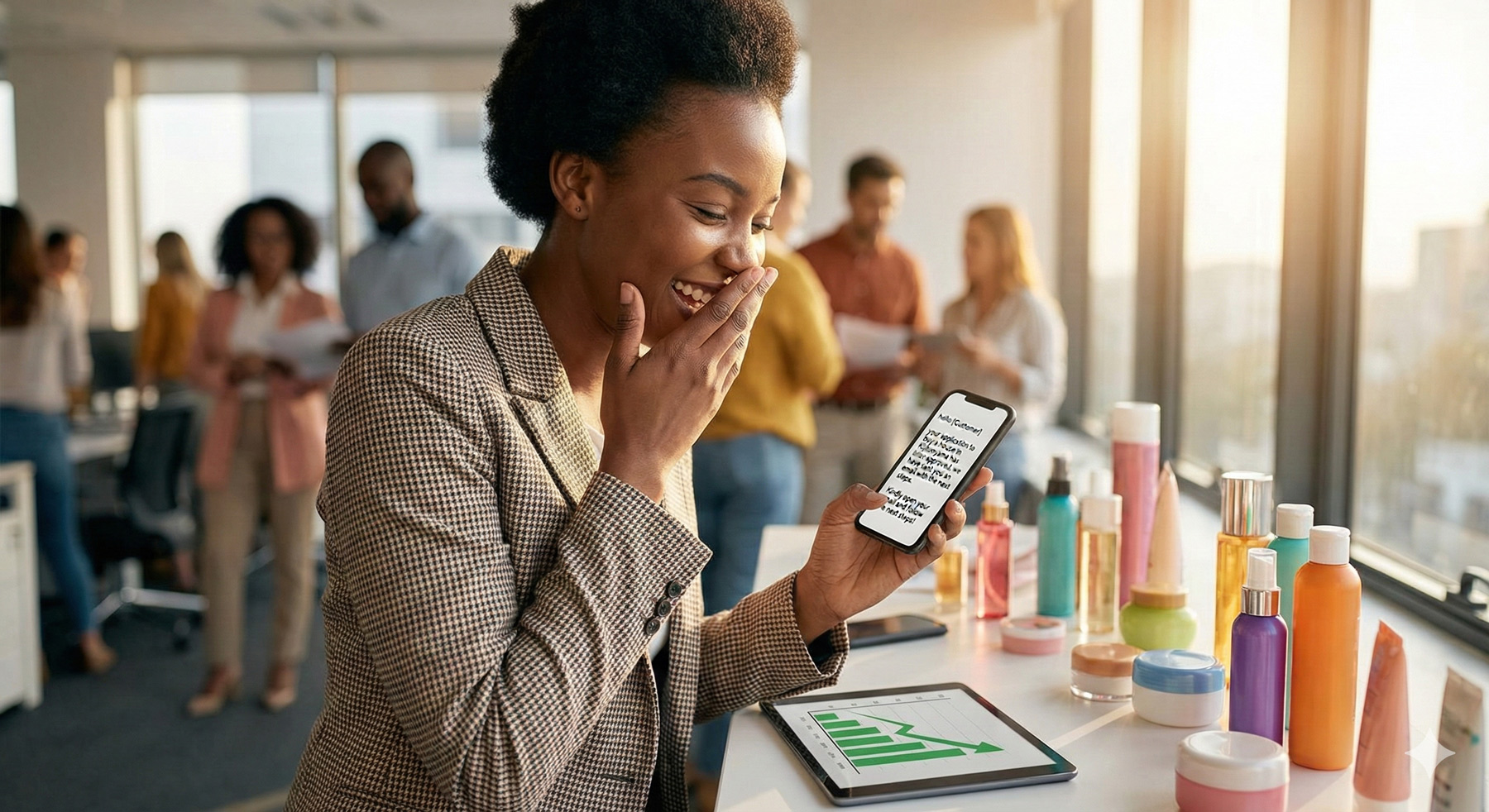 Tanzanian Business Team using SakuraSMS